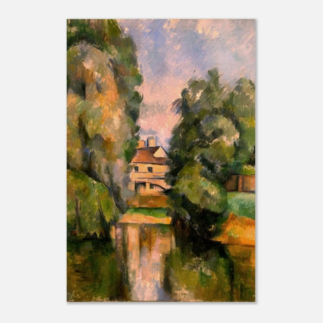 Country House by a River by Paul Cézanne 1890 - Aluminum Print - 30x45 cm / 12x18″ - 