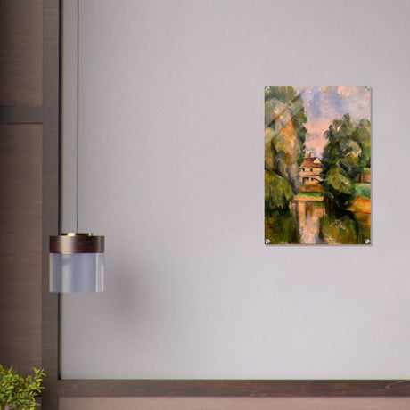 Country House by a River by Paul Cézanne 1890 - Acrylic Print - 50x75 cm / 20x30″ - 