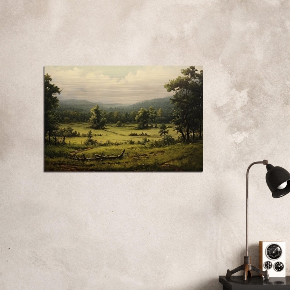 Countryside Landscape Wall Art - Brushed Aluminum Print - 60x90 cm / 24x36″ - 