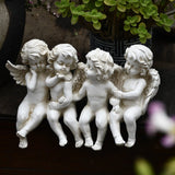 Creative Dancing Figures Resin Sculpture - White - 