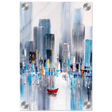 “Crimson Drift” – City Stillness in Motion | Modern Abstract Wall art Print - Acrylic Print - 20x30 cm / 8x12″ - 
