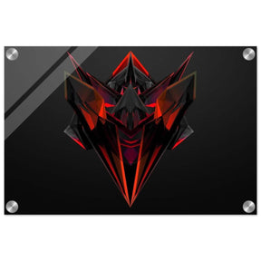 Crimson Shard | Geometric Inferno | Pop Art Wall art print - Acrylic Print - 30x45 cm / 12x18″ - 