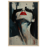 Crimson Silence – Abstract Expression of Desire - Framed Canvas - 60x90 cm / 24x36″ - Wood frame