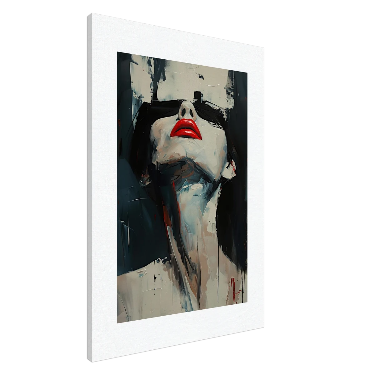 Crimson Silence – Abstract Expression of Desire - Canvas (Imperial) - 28x40″ / 70x70 cm - 
