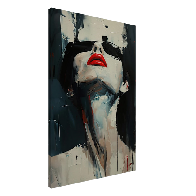 Crimson Silence – Abstract Expression of Desire - Canvas - 60x90 cm / 24x36″ - 