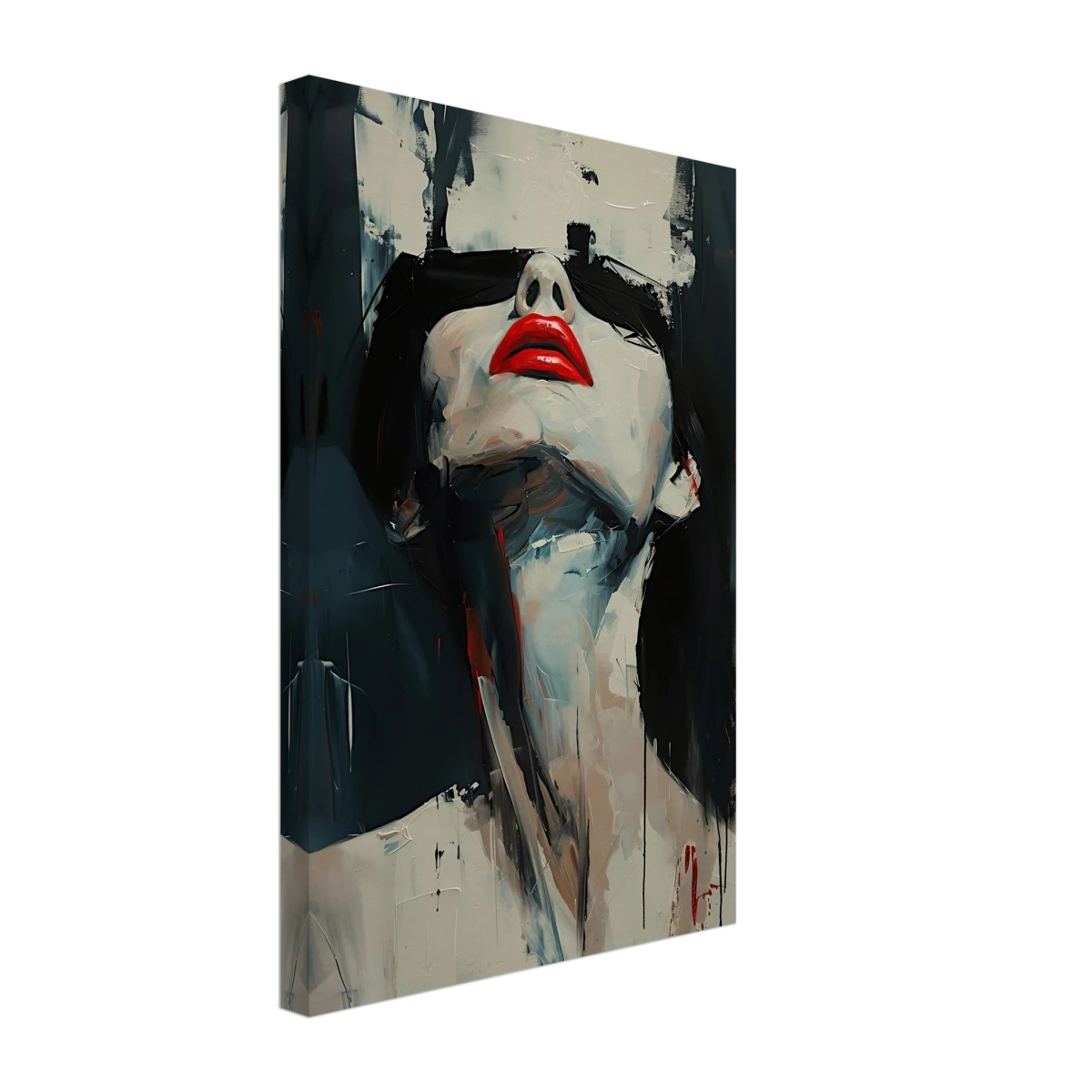 Crimson Silence – Abstract Expression of Desire - Canvas - 30x45 cm / 12x18″ - 