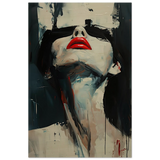Crimson Silence – Abstract Expression of Desire - Wood Prints - 30x45 cm / 12x18″ - 
