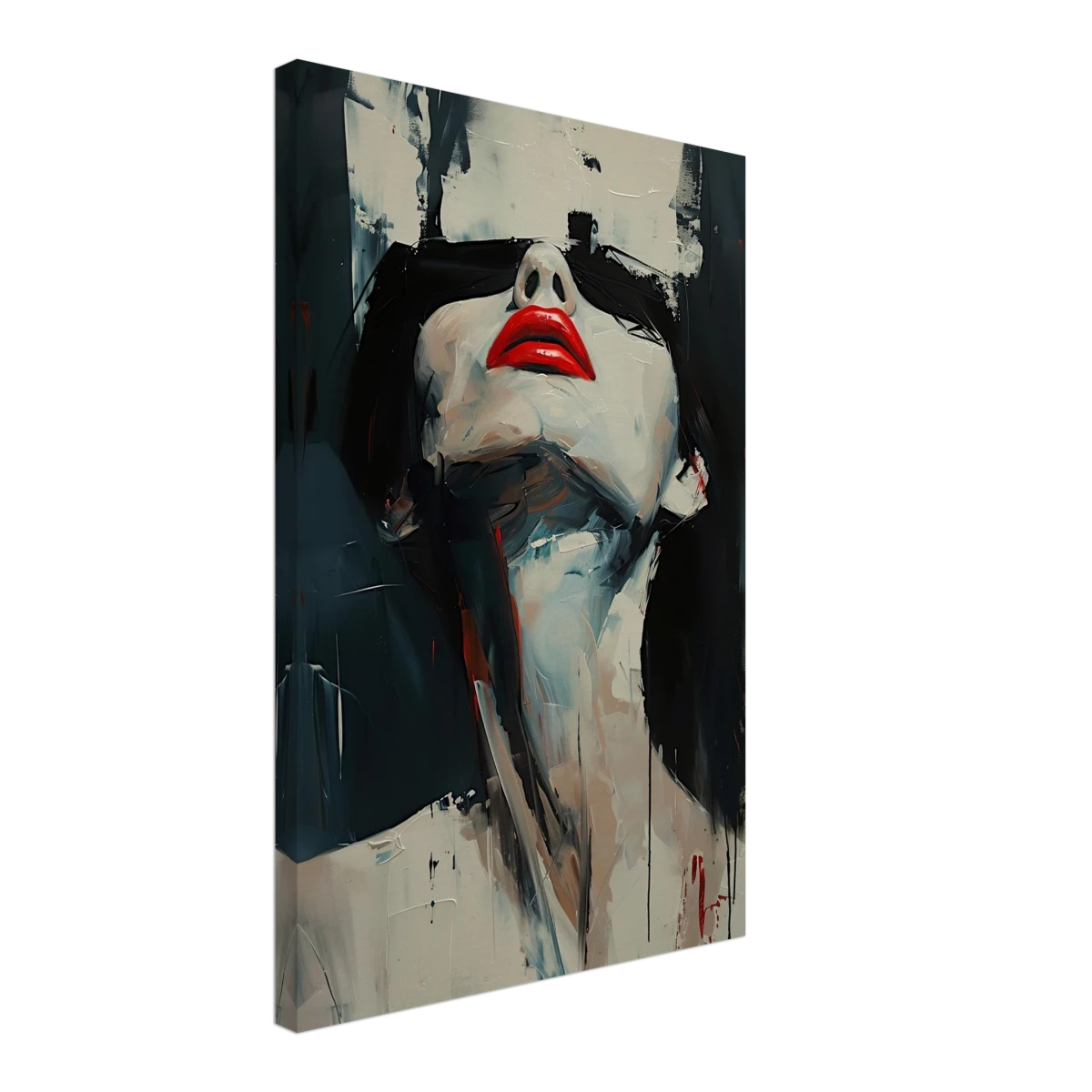 Crimson Silence – Abstract Expression of Desire - Canvas - 40x60 cm / 16x24″ - 