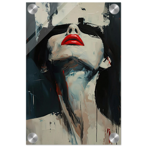 Crimson Silence – Abstract Expression of Desire - Acrylic Print - 20x30 cm / 8x12″ - 