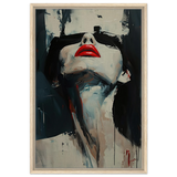 Crimson Silence – Abstract Expression of Desire - Framed Canvas - 50x75 cm / 20x30″ - Wood frame