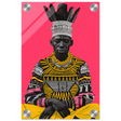 "Crowned in Culture" – Afro - Futurist Tribal Portrait | Wall art Print - Acrylic Print - 20x30 cm / 8x12″ - 