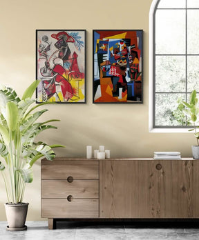 Cubist Harmony: Picasso - Inspired Duo - Canvas - 30X45 CM / 12X18″ - 