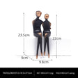 Cuddle in Time Sculpture | Abstract Couple Sculpture – Modern Resin Cuddle - Cuddle Couple - 