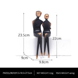Cuddle in Time Sculpture | Abstract Couple Sculpture – Modern Resin Cuddle - Cuddle Couple - 