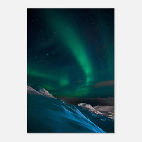 celestial veil dancing lights over arctic silence fine art photography northern lights wall art print30x45 cm / 12x18″Framed Canvas