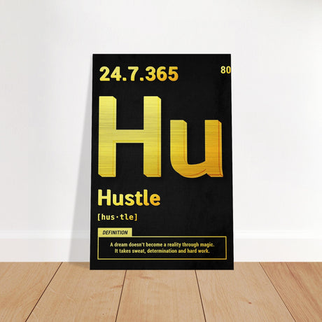 da vinci motivational wall art hustle