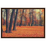 golden silence in autumn a tranquil forest escape wall art print40x60 cm / 16x24″Framed Canvas