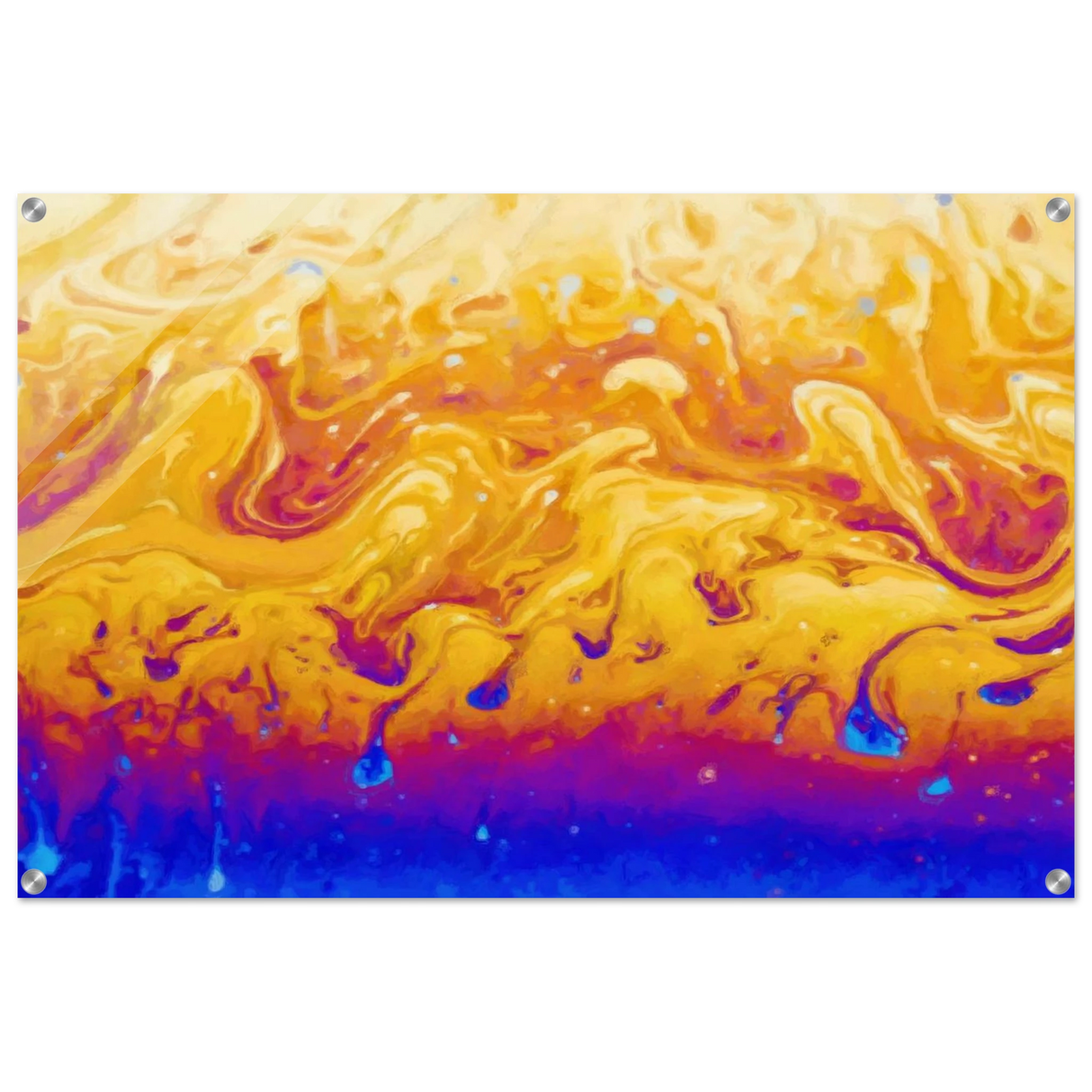 Lava Dreamscape â€“ Fluid Abstract Wall Art PrintFramed Canvas60x90 cm / 24x36â€³