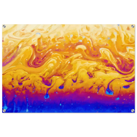 Lava Dreamscape â€“ Fluid Abstract Wall Art PrintFramed Canvas60x90 cm / 24x36â€³
