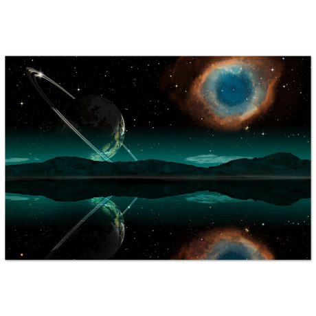 celestial reflections a portal beyond the stars wall art print70x100 cm / 28x40″Wood Prints