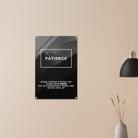  motivational wall art patience
