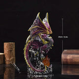 Dragon Candlestick Statue – Gothic Resin Sculpture Ornament for Home & Fantasy Décor
