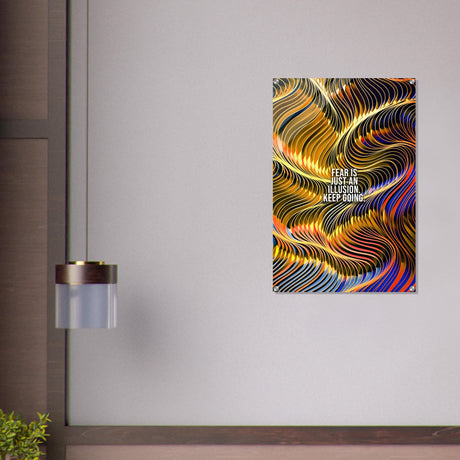 da vinci motivational wall art illusion
