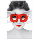 through crimson eyes monochrome glamour pop wall art print20x30 cm / 8x12″Aluminum Print