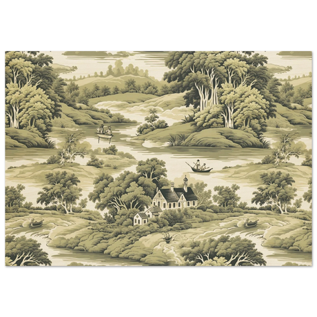 whispers of the countryside vintage scenic wall art print60x90 cm / 24x36″Framed Canvas