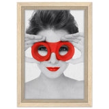 through crimson eyes monochrome glamour pop wall art print60x90 cm / 24x36″Framed Canvas