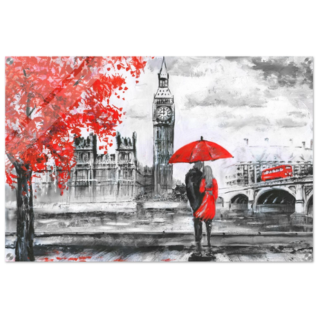 love in london rain romantic city escape wall art print20x30 cm / 8x12″Framed Canvas