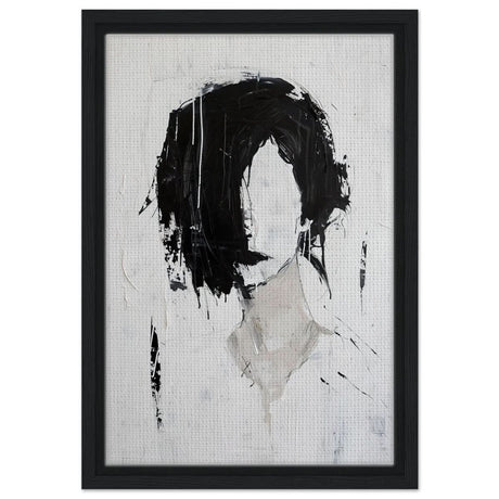 Da Vinci Abstract Art Wall art print | Abstract Expressionism - Framed Canvas - 30x45 cm / 12x18″ - Black frame