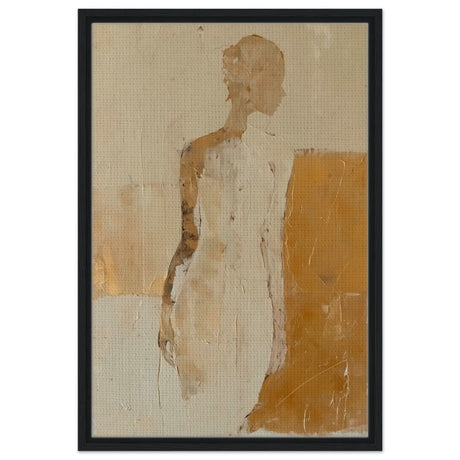 Da Vinci Abstract Art Wall art print | Abstract Expressionism - Framed Canvas - 50x75 cm / 20x30″ - Black frame
