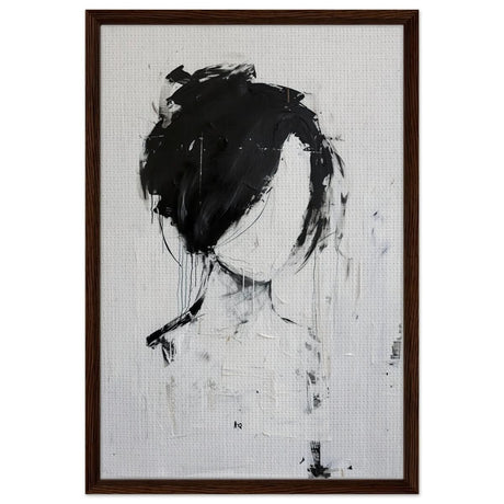 Da Vinci Abstract Art Wall art print | Abstract Expressionism - Framed Canvas - 50x75 cm / 20x30″ - Dark wood frame