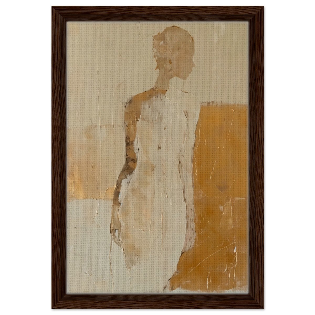 Da Vinci Abstract Art Wall art print | Abstract Expressionism - Framed Canvas - 30x45 cm / 12x18″ - Dark wood frame