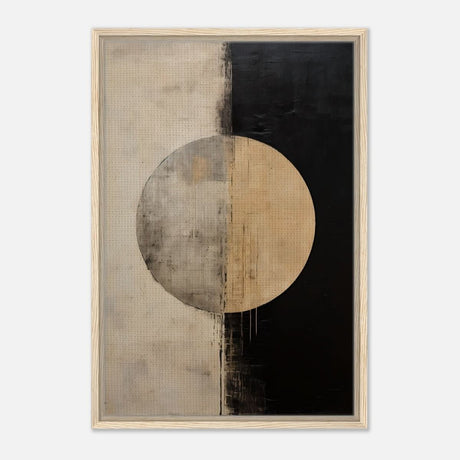 Da Vinci Abstract Art Wall art print | Abstract | Half Moon - Framed Canvas - 50x75 cm / 20x30″ - Wood frame