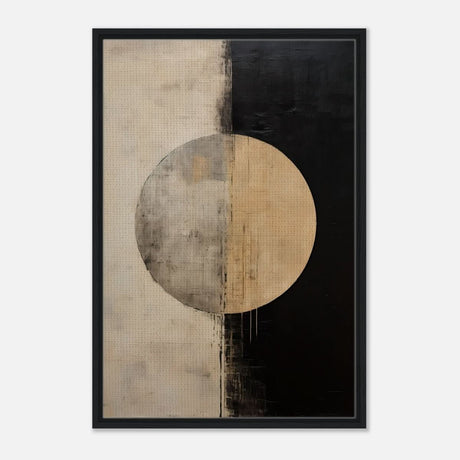 Da Vinci Abstract Art Wall art print | Abstract | Half Moon - Framed Canvas - 60x90 cm / 24x36″ - Black frame