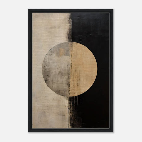 Da Vinci Abstract Art Wall art print | Abstract | Half Moon - Framed Canvas - 50x75 cm / 20x30″ - Black frame