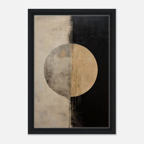 Da Vinci Abstract Art Wall art print | Abstract | Half Moon - Framed Canvas - 30x45 cm / 12x18″ - Black frame