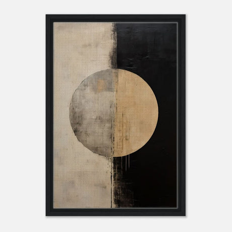 Da Vinci Abstract Art Wall art print | Abstract | Half Moon - Framed Canvas - 40x60 cm / 16x24″ - Black frame