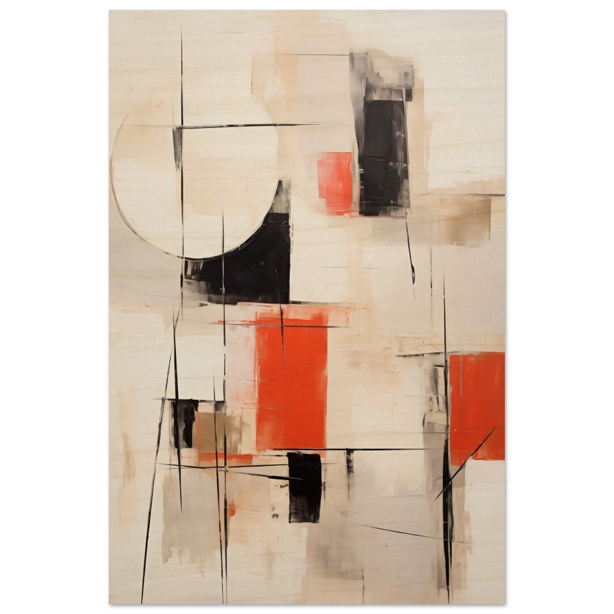 Da Vinci Abstract Art Wall art print - Wood Prints - 50x75 cm / 20x30″ - 