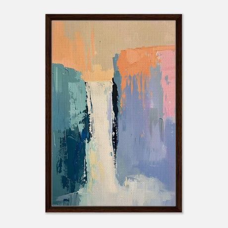 Da Vinci Abstract Art Wall art print - Framed Canvas - 50x75 cm / 20x30″ - Dark wood frame