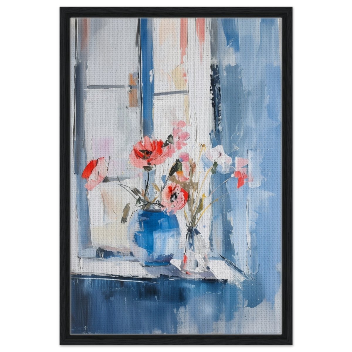 Da Vinci Abstract art wall art print - Framed Canvas - 50x75 cm / 20x30″ - Black frame