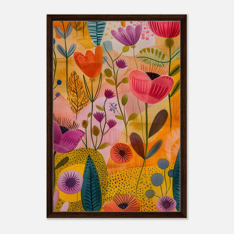 Da Vinci Abstract Art | wall art print - Framed Canvas - 50x75 cm / 20x30″ - Dark wood frame