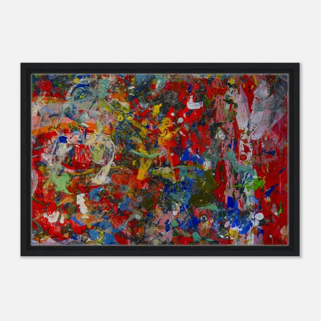 Da Vinci Abstract Art Wall art print - Framed Canvas - 40x60 cm / 16x24″ - Black frame
