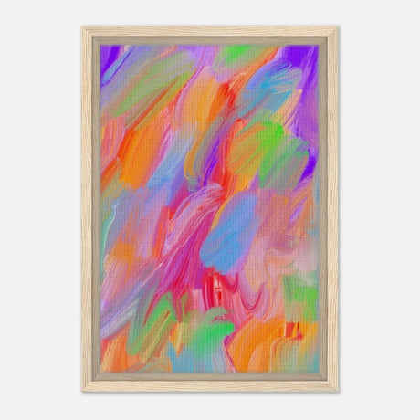 Da Vinci Abstract Art Wall art print - Framed Canvas - 30x45 cm / 12x18″ - Wood frame
