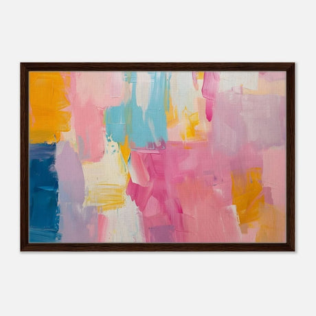 Da Vinci Abstract Art Wall art print - Framed Canvas - 50x75 cm / 20x30″ - Dark wood frame