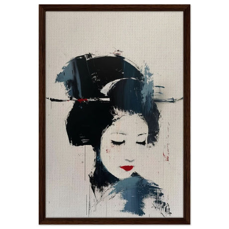 Da Vinci Abstract Art wall art print - Framed Canvas - 50x75 cm / 20x30″ - Dark wood frame