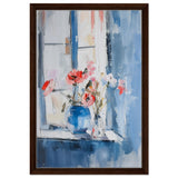 Da Vinci Abstract art wall art print - Framed Canvas - 40x60 cm / 16x24″ - Dark wood frame