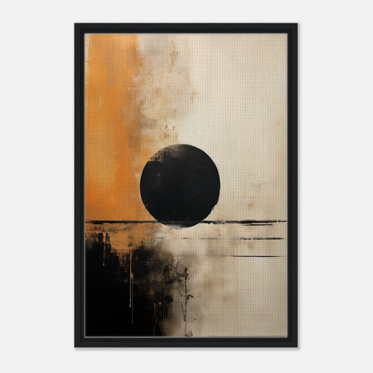 Da Vinci Abstract Art Wall art print - Framed Canvas - 50x75 cm / 20x30″ - Black frame